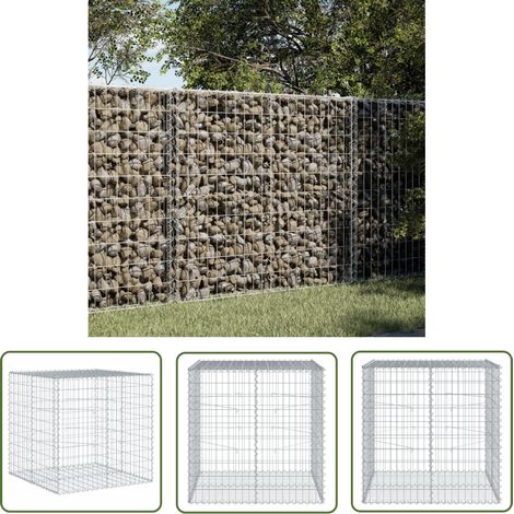 vidaXL Panier gabion avec couvercle 100x100x100 cm fer galvanisé (1/5)