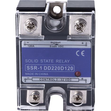 Relais statique monophasé 3 à 32 V CC Entrée 5 Module de charge 220 V CC 120 A (1/5)