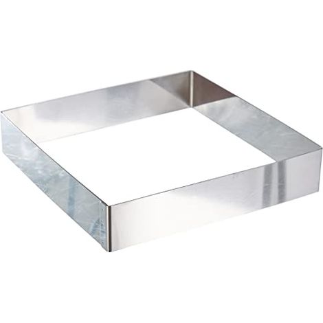 Lacor 68240-68441 - Stampo ad anello quadrato 14x14 cm. Acciaio Inox (1/4)