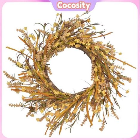 Couronne artificielle - COCOSITY - Couronne de blé - Multifonctionnelle - Résistante aux intempéries - Pour porte d'entrée (1/5)