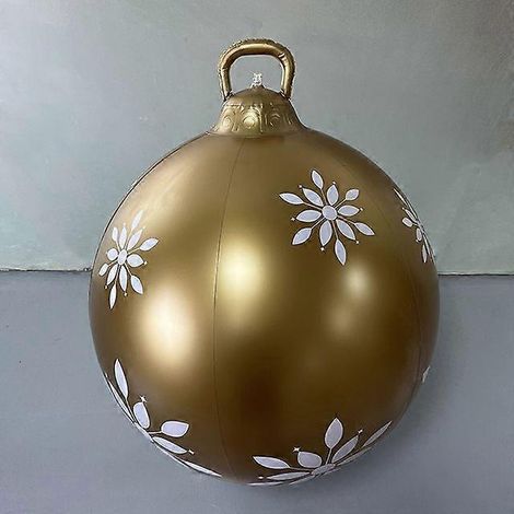 Boule de Noël gonflable décorative de 60 cm en PVC, géante, pour sapin de Noël, sans lumière. (1/5)