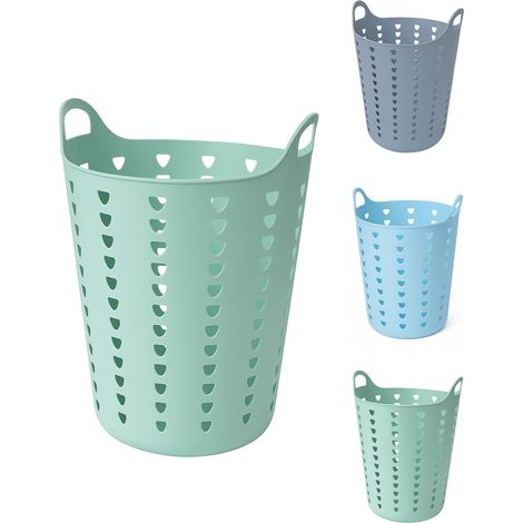 Cesto Ropa Sucia 60L y 26L con Agujeros Triangulares  Cesta Colada Moderna  Gris, Azul o Verde