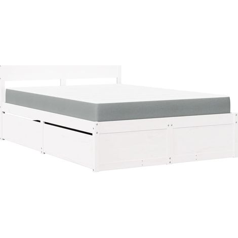 Maison Exclusive - Cama con cajones y colchón madera maciza pino