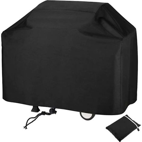 Housse pour barbecue en tissu Oxford 210D imperméable, résistante aux UV et au vent, pour barbecues à gaz et à charbon, noire, 80 x 60 x 100 cm (1/5)