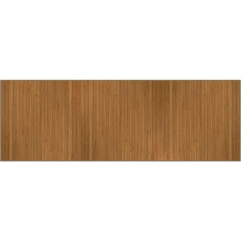 Tapis rectangulaire marron 100x300 cm bambou (1/5)