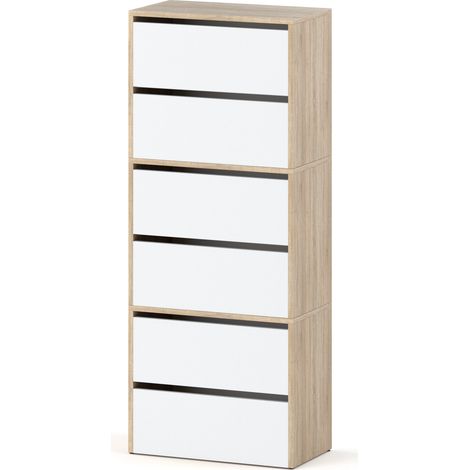 Meuble chaussures HIT - 150 cm - Chne Sonoma - Design moderne - Espace optimisé (1/5)