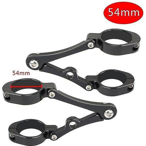 Support de fixation pour phare de moto, fixation universelle pour tube de fourche, 37 mm, 41 mm, 49 mm et 54 mm, compatible Harley Dyna, Chopper et Bobber. (1/5)