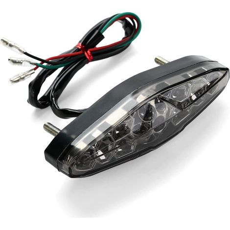 Fanale posteriore universale per moto Mini 15 LED, luce di stop, impermeabile e antipolvere. (1/5)