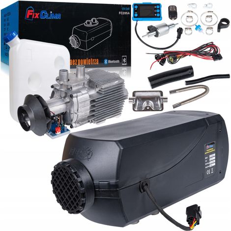 Chauffage d'appoint au fioul diesel 12V/24V avec écran LCD et Bluetooth, idéal pour les stationnements. (1/5)