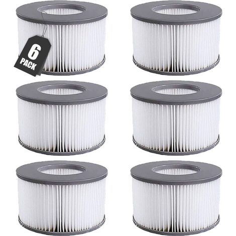 Filtro Spa Lite per Mspa, 6 filtri per Whirlpool MSpa dal 2020 in poi, filtro per Mspa Lite, cartuccia filtro acqua per piscine gonfiabili, vasche idromassaggio e spa (1/4)