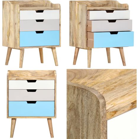 Table de chevet 47x35x63 cm Bois de manguier solide - Table De Chevet - Meubles Chambre - Commode - Rangement Chambre - Bois De Manguier - Home & Living (1/5)