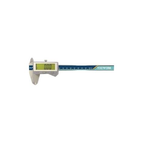 Calibrador pie de rey DIN 862 IP67 150mm dig. con tornillo de ajuste TECWERK (1/4)