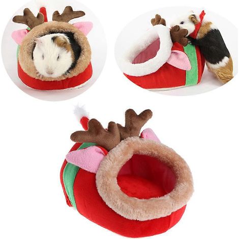 Mini maison pour chinchilla, cochon d'Inde, niche en forme de girafe, abri confortable pour écureuil et rat, maison girafe 2-L- (1/4)