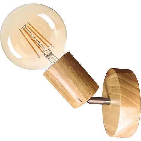 Foco de techo Serie Kestila E27 Madera (1/4)