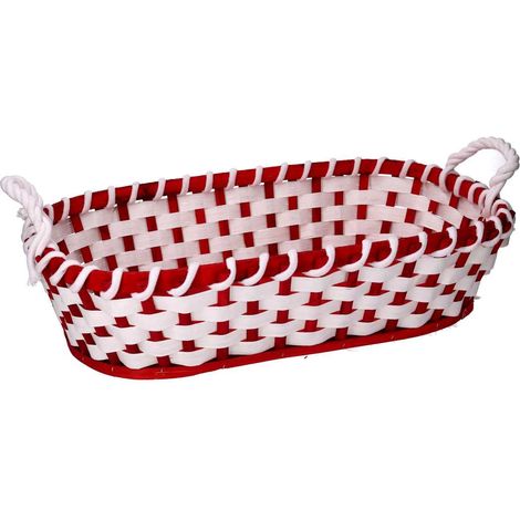 Cesta vimini rosso rettangolare cm46x36h13 (1/3)