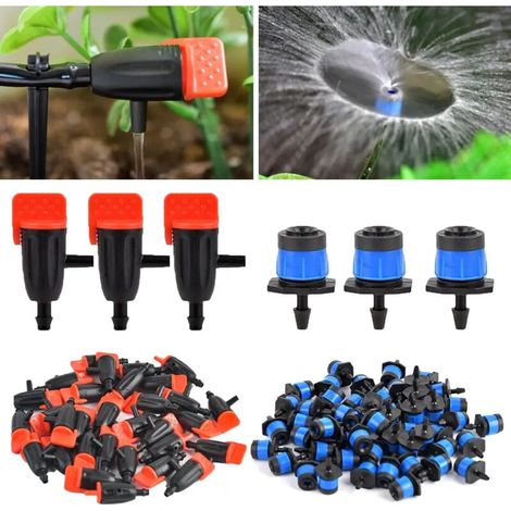 (F20pcs)Goutteur d'irrigation réglable 4/7 mm pour jardin, balcon, cour ou serre