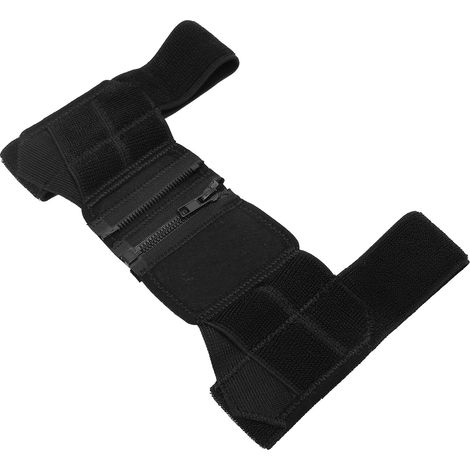 Correcteur de posture élastique avec fermeture éclair, ceinture de soutien lombaire ajustable pour le dos voûté, noir, taille M (1/5)