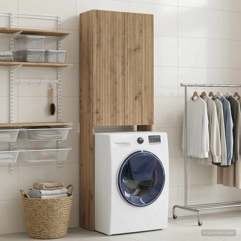 vidaXL Mobile Bagno ARNHEM Rovere Artigianale 66 x 25,5 x 190 cm (1/5)