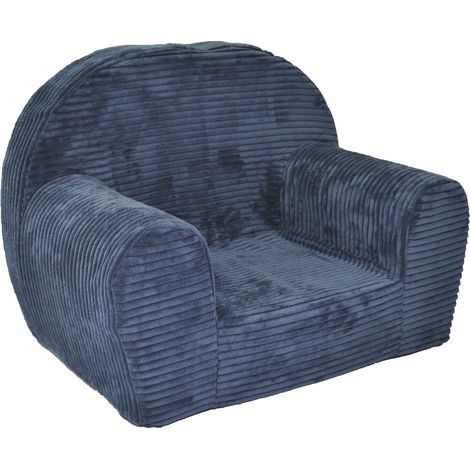 Kindersessel - LINCOL - 60x40x45 cm - Cord - blau