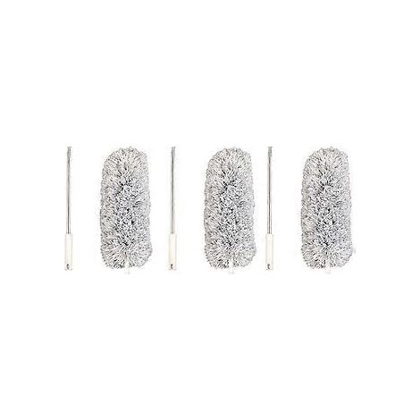 Brosse à poussière, plumeau en microfibre, outil de dépoussiérage rétractable pour les recoins, brosse de nettoyage pour meubles (gris) (1/5)