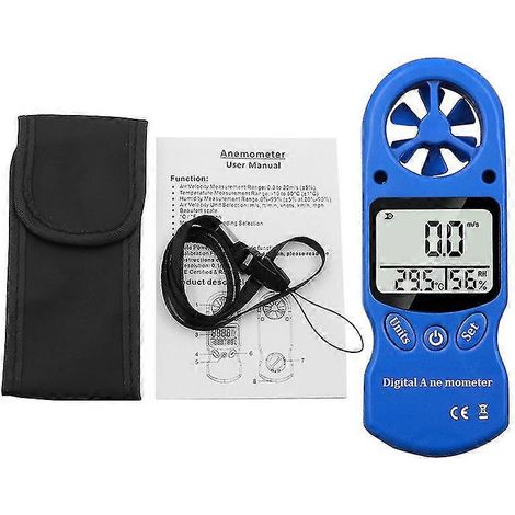 Thermomètre, hygromètre et anémomètre portables à écran LCD (1/5)