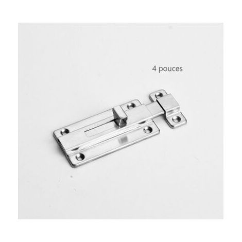 Verrous de porte, lot de 4 verrous de sécurité en acier inoxydable de 10 cm (4 pouces) avec vis, compatibles avec tous types de portes intérieures. (1/5)