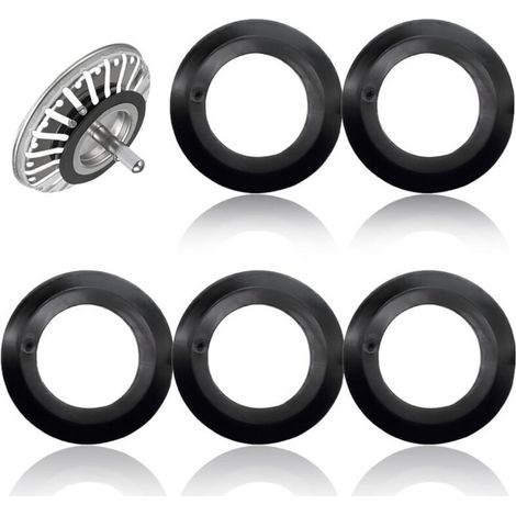 Lot de 5 joints en caoutchouc pour bonde de baignoire – Étanchéité renforcée – Résistance à la corrosion – Diamètre 32 mm, extérieur 54 mm (1/5)