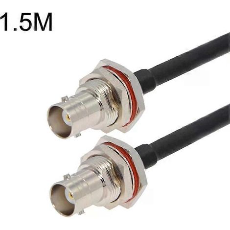 Câble adaptateur coaxial BNC femelle vers BNC femelle - 1,5 m, étanche (1/4)