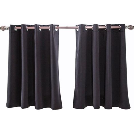 2 Rideau occultant,poche à tringle,isolation thermique,pour chambre,cuisine,salle de bain (1/5)