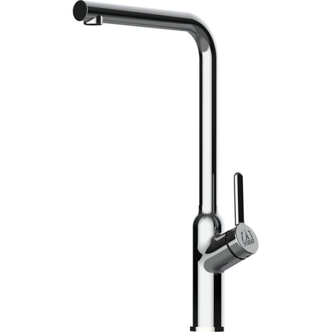 Rubinetto Miscelatore Lavello Cucina Monocomando Serie BOD con canna a L girevole a 360° Cromato (1/4)