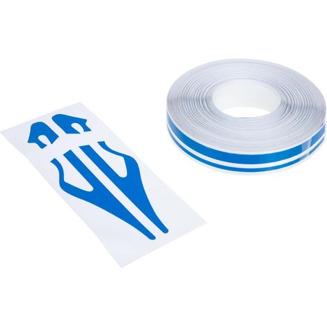 Autocollant Vinyle Adhésif Bleu pour Voiture et Vélo, Papier (1/4)