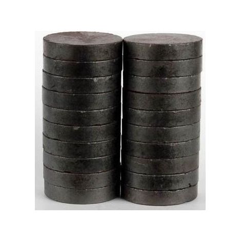 Imanes negros de 25 mm, 20 unidades