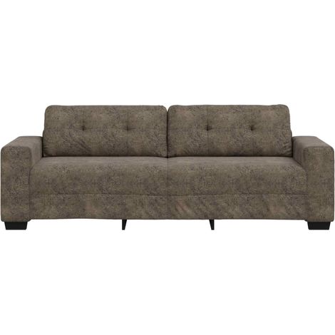 Sofa 3 places Gris foncé 220 cm Simili cuir (1/5)
