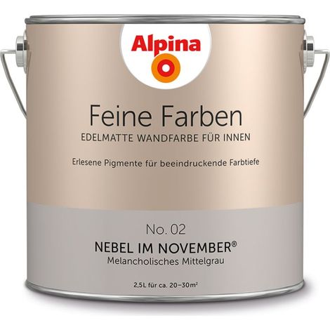 Alpina Feine Farbe No 02 2,5 l Melancholisches Mittelgrau Nebel im November