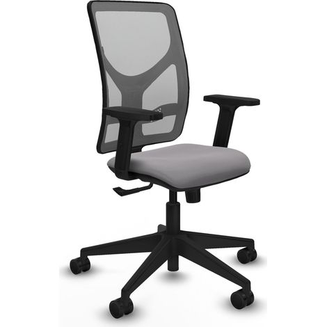 Silla de oficina piqueras y crespo Motilla gris similpiel cómoda (1/2)