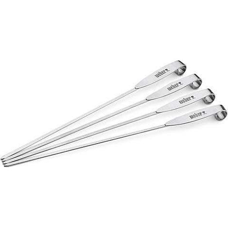 Weber ETGS Spieße-Set Edelstahl, 4 Stück