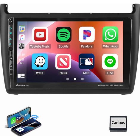 Pour VW Polo 6R 6C 2009-2017 9" Carplay Autoradio Android 15 GPS WIFI Type-C 2+32G (1/5)