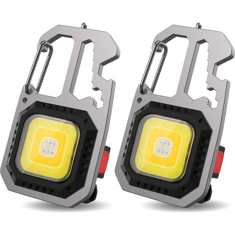 Linterna LED recargable de 800 lúmenes, minilinterna LED de 7 modos, linterna multifuncional portátil COB, recargable por USB para acampar, pescar, pasear perros, senderismo y emergencias (paquete de  (1/5)
