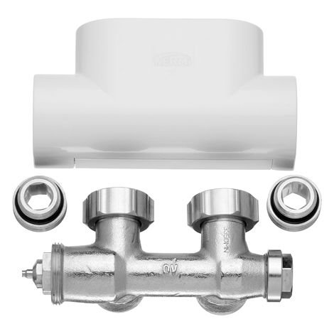 Kermi Ventilhahnblock, E-c Eckform, Blende chrom, 1 Stück/VPM