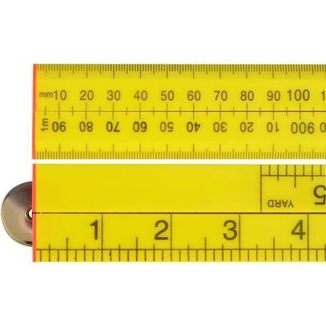 Faithfull Folding Rule Yellow ABS Plastic 1m / 39in FAIRULEFOLD