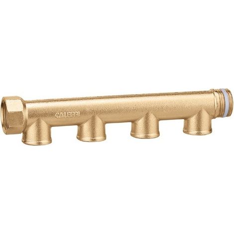 Collettore semplice, componibile 1" 4 derivazioni, 1/2" F Caleffi 592647  1” - 4 (1/2)