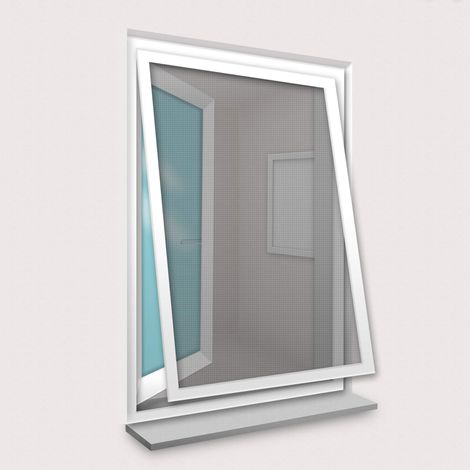 Cadre moustiquaire pour fenêtre 100x120 cm – Aluminium laqué blanc – Installation facile sans abîmer le châssis – Barrière efficace contre les insectes – Confortex (1/5)