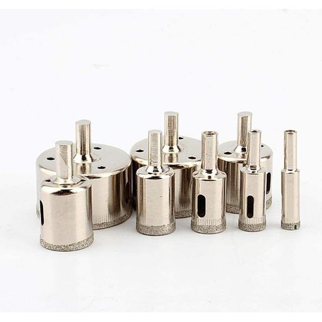 ComfortXL Set 8 scies trépan diamantées 10-50 mm pour carrelage, verre et marbre (1/5)