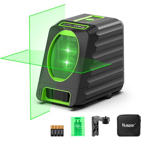 Nivel láser rotativo autonivelante Huepar Green Box1G Nivel láser de línea cruzada de 150 pies/45 m (1/5)