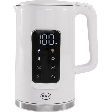RGV 111420 Bollitore Elettrico Touch 1.7 L 2200 W Display LED Temperatura Regolabile 40-100°C colore Nero (1/4)