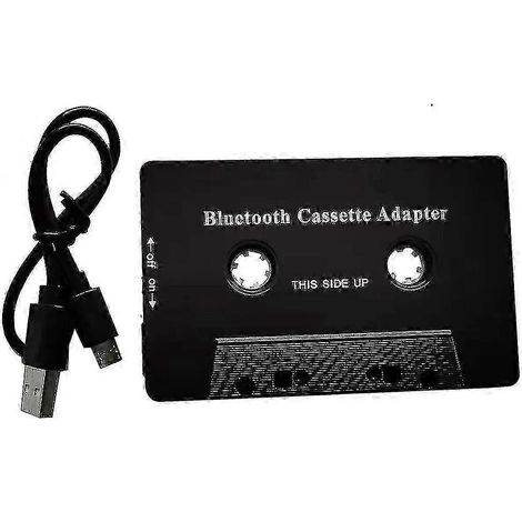 Adaptateur stéréo AUX universel pour cassette audio Bluetooth 5.0 avec microphone, compatible avec les téléphones portables, les lecteurs MP3 et les câbles AUX. (1/5)
