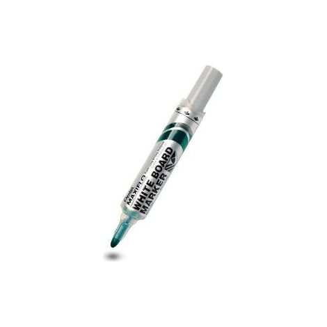 Pentel - Maxiflo - Marqueur effaable à sec tableau blanc - Pointe ogive large - Encre liquide base alcool Verte - Lot de 12