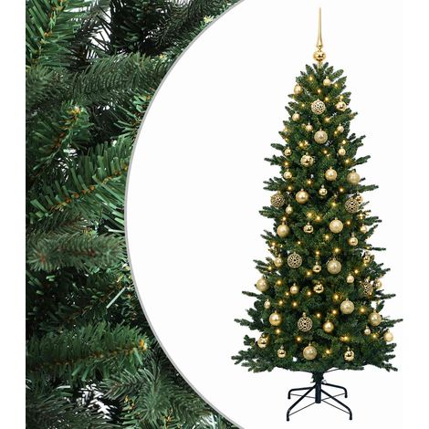 Árbol de Navidad artificial con bolas 180 cm 300 LED vidaXL (1/5)