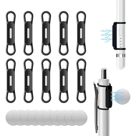 Stiftschlaufe 10 Stück Stifthalter Silikon Stiftorganizer Stifthalterclips Stifthalter für den Schreibtisch Notizhilfe Schreibtisch-Organizer für 4,4 (1/5)
