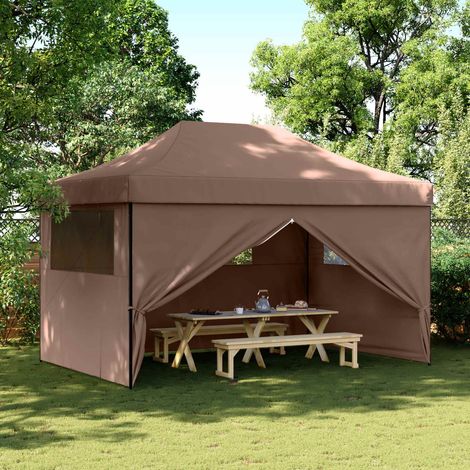 Party-Zelt Braun 292 x 440 x 315 cm Oxford-Stoff